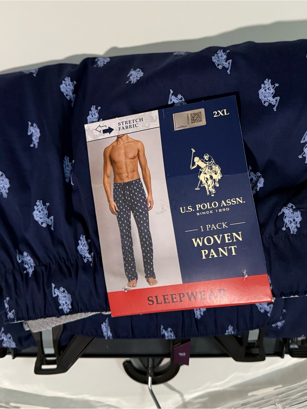 U.S. Polo Assn. NWT Men's 2XL Woven Sleepwear Pant Blue polo horse sweatpants